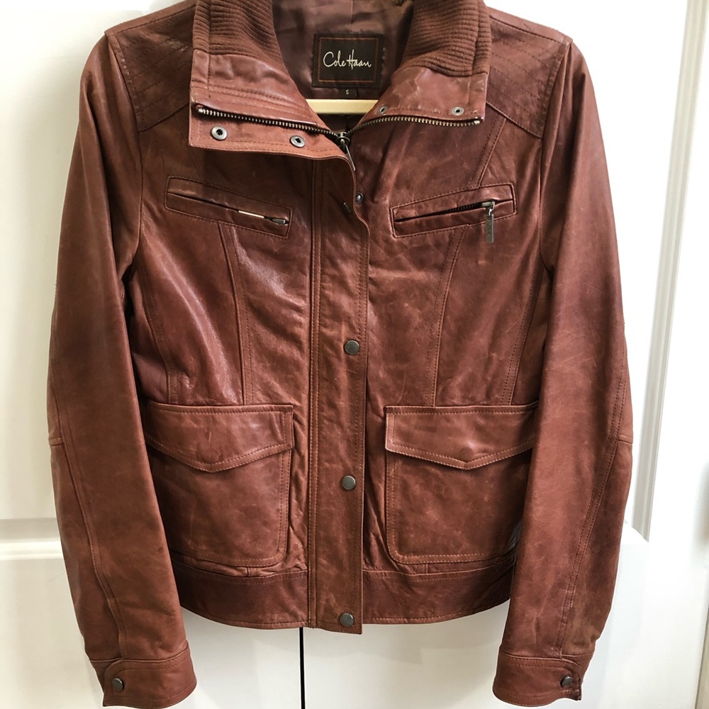 Cole Haan women’s leather jacket